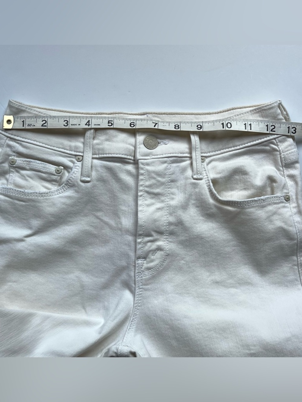 Mother The Twister Skimp Wide Leg Jeans Cream Puffs Size 25 - Picture 11 of 16